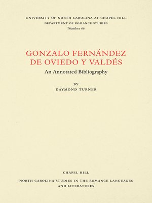 cover image of Gonzalo Fernández de Oviedo y Valdés